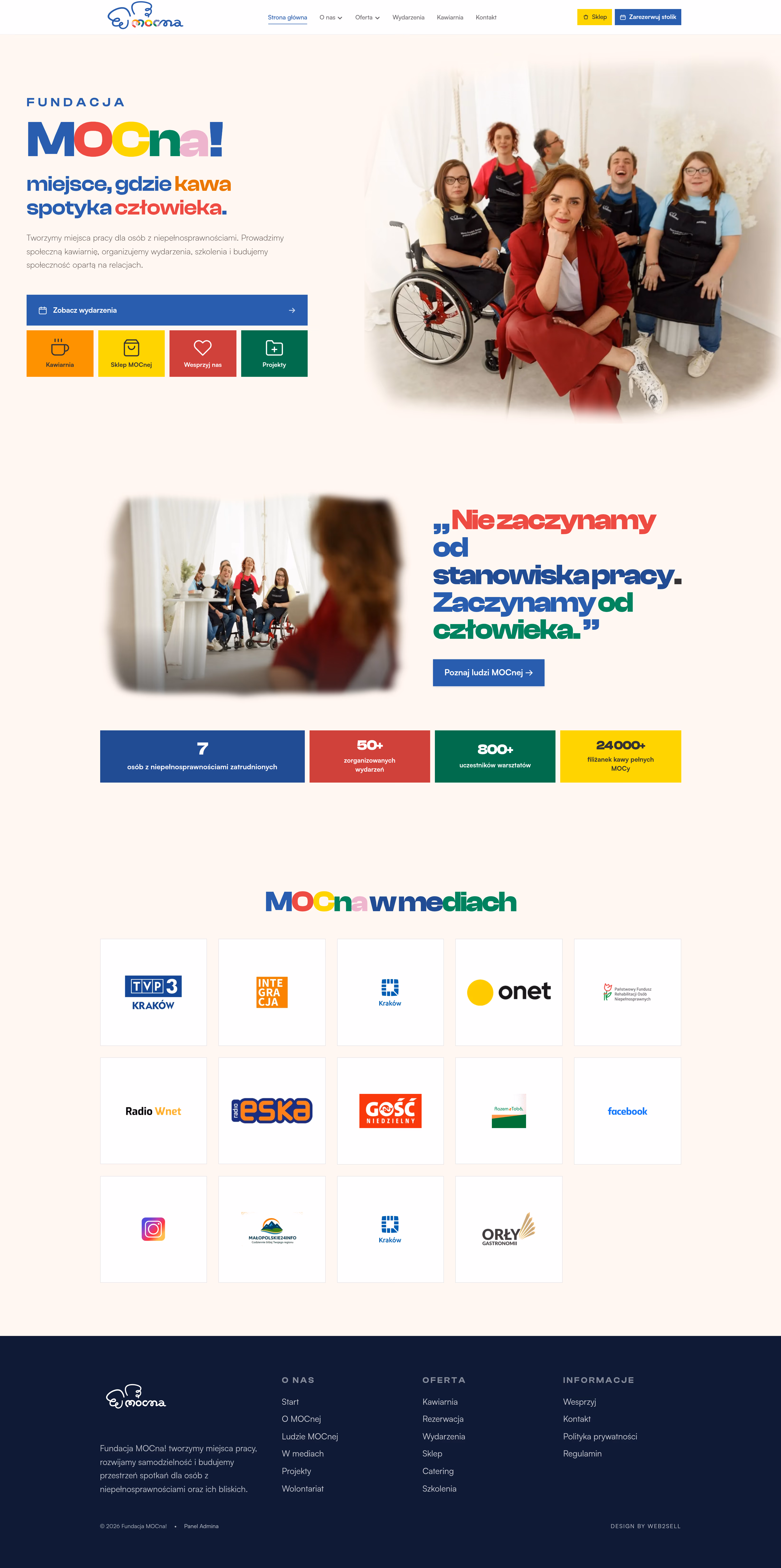 Pełny mockup projektu Fundacja MOCna!
